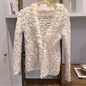 White embellished cardigan